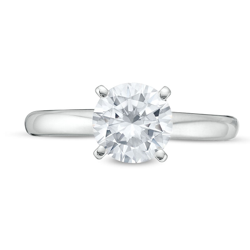 Main Image 3 of Previously Owned - 1-1/2 CT. Lab-Grown Diamond Solitaire Engagement Ring in 14K White Gold (I/SI2)