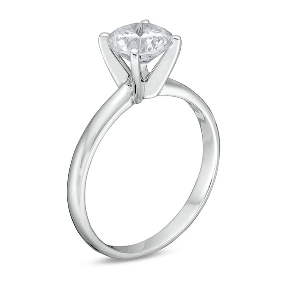 Previously Owned - 1-1/2 CT. Lab-Grown Diamond Solitaire Engagement Ring in 14K White Gold (I/Si2)