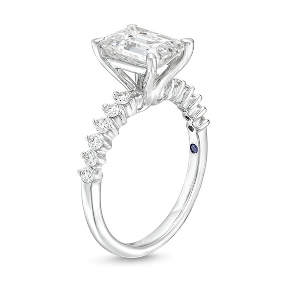 Previously Owned - Vera Wang Love Collection 2-1/3 Ctw. Emerald-Cut Lab-Grown Diamond Engagement Ring in 14K White Gold
