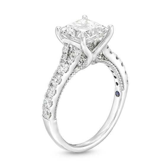 Previously Owned - Vera Wang Love Collection 2-1/2 CT. T.w. Princess Lab-Grown Diamond Engagement Ring in 14K White Gold