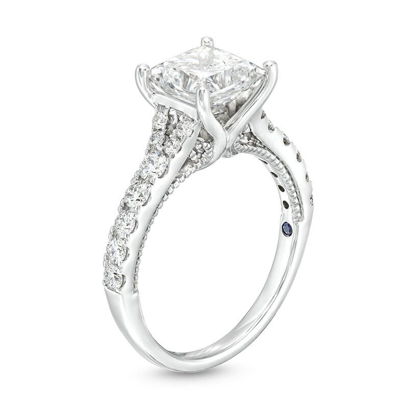 Main Image 3 of Previously Owned - Vera Wang Love Collection 2-1/2 CT. T.W. Princess Lab-Grown Diamond Engagement Ring in 14K White Gold