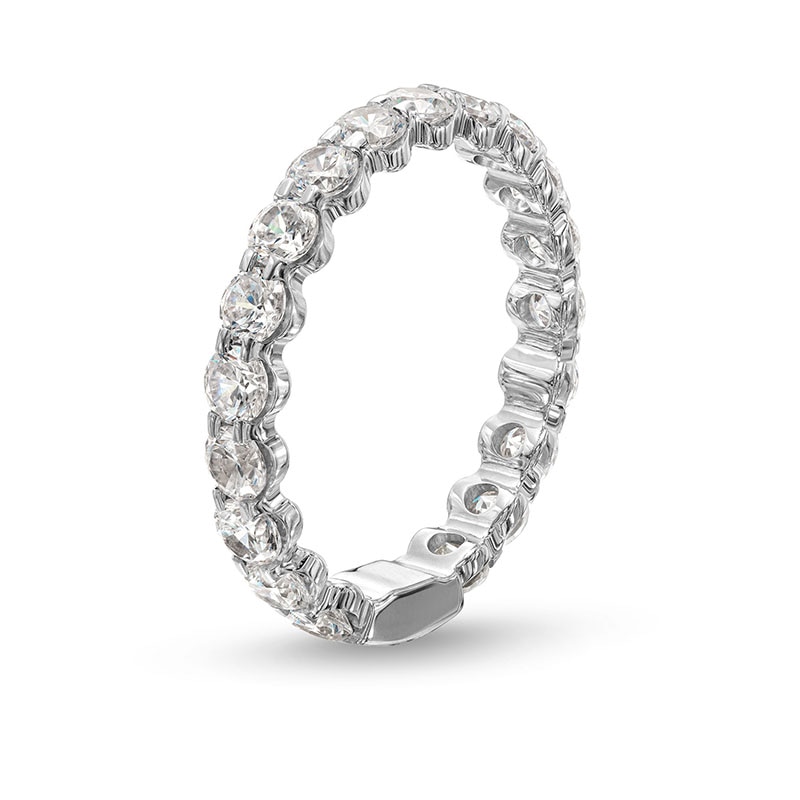 Main Image 3 of Previously Owned - 2 CT. T.W. Lab-Grown Diamond Eternity Anniversary Band in 14K White Gold (F/VS2)