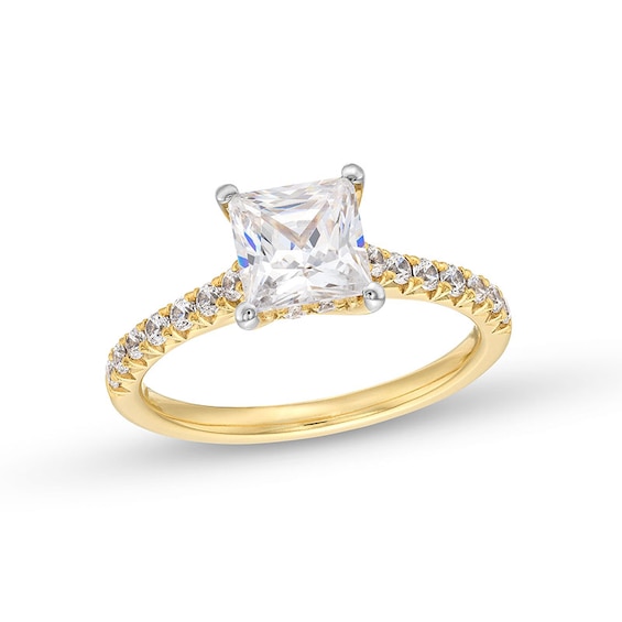Previously Owned - 1-7/8 CT. Princess-Cut Lab-Grown Diamond Engagement Ring in 14K Gold (F/Vs2)