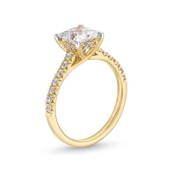 Previously Owned - 1-7/8 CT. Princess-Cut Lab-Grown Diamond Engagement Ring in 14K Gold (F/Vs2)