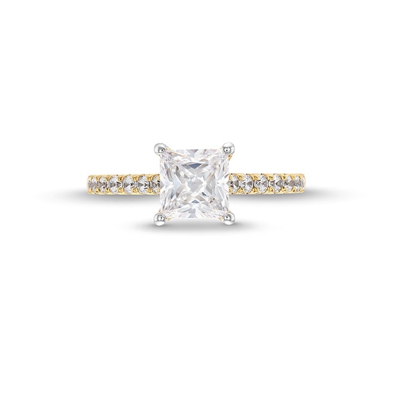 Previously Owned - 1-7/8 CT. Princess-Cut Lab-Grown Diamond Engagement Ring in 14K Gold (F/Vs2)
