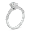 Thumbnail Image 3 of Previously Owned - 1-1/2 CT. T.W. Oval Lab-Grown Diamond Engagement Ring in 14K White Gold (I/SI2)