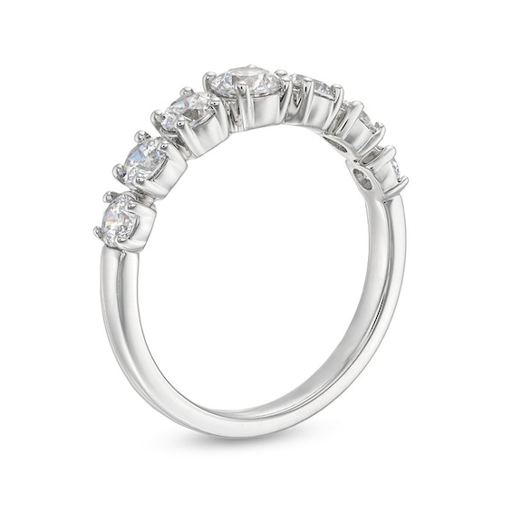 Previously Owned - 1-1/4 CT. T.w. Lab-Grown Diamond Graduated Seven Stone Anniversary Band in 10K White Gold (F/Si2)