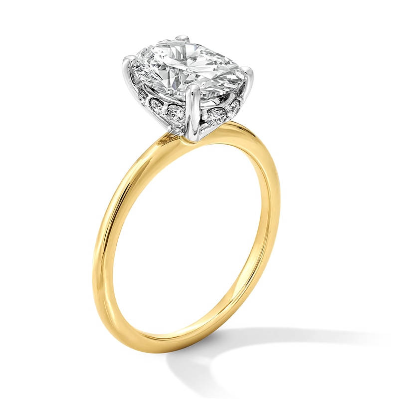 Main Image 3 of Previously Owned - 2-3/4 CT. T.W. Oval Lab-Grown Diamond Solitaire Engagement Ring in 14K Gold (F/VS2)