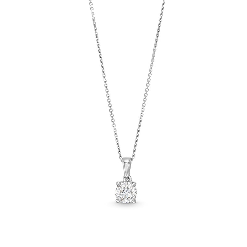 Main Image 1 of Previously Owned - 3/4 CT. Lab-Grown Diamond Solitaire Pendant in 14K White Gold (I/SI2)