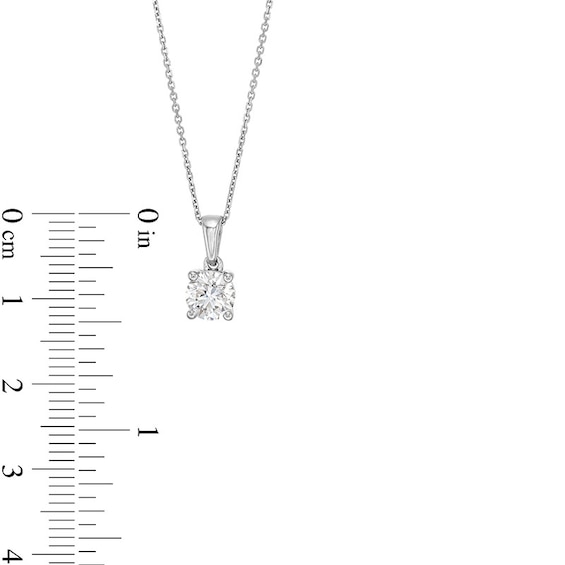 Previously Owned - 3/4 CT. Lab-Grown Diamond Solitaire Pendant in 14K White Gold (I/Si2)