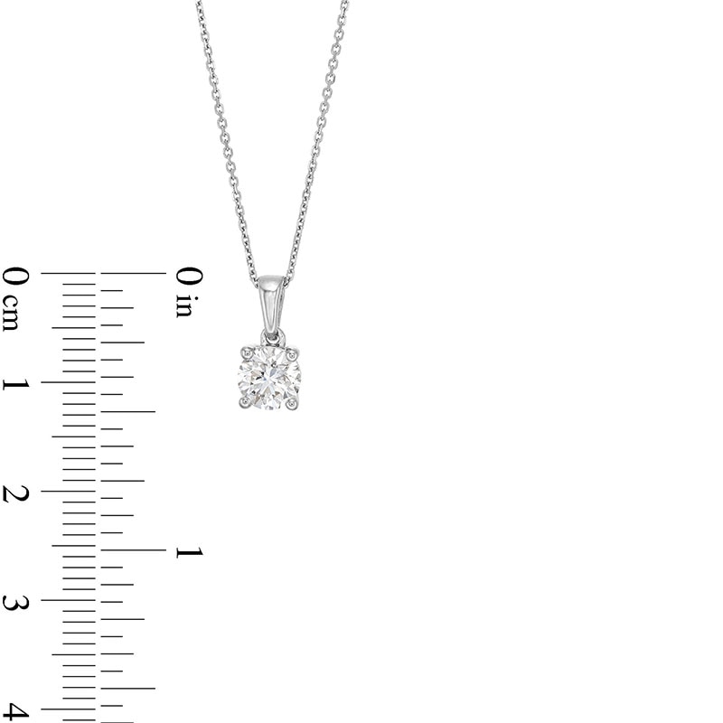 Main Image 4 of Previously Owned - 3/4 CT. Lab-Grown Diamond Solitaire Pendant in 14K White Gold (I/SI2)