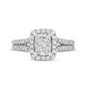 Thumbnail Image 4 of Previously Owned - 1-1/2 CT. T.W. Cushion-Cut Lab-Grown Diamond Frame Split Shank Engagement Ring in 14K White Gold