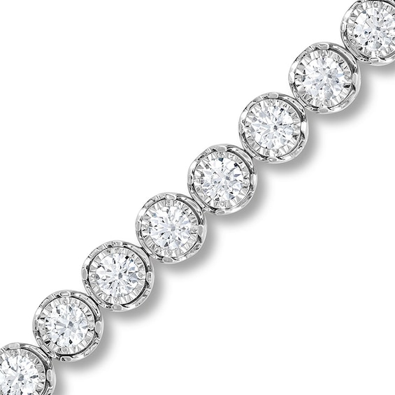 Previously Owned - 3 CT. T.w. Lab-Grown Diamond Miracle Tennis Bracelet in 10K White Gold (I/Si2)