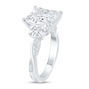Thumbnail Image 2 of Previously Owned - 6 CT. T.W. Princess-Cut and Half-Moon Lab-Grown Diamond Twist Engagement Ring in 14K White Gold