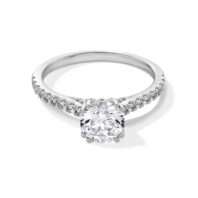 Main Image 1 of Previously Owned - 1-1/3 CT. T.W. Lab-Grown Diamond Engagement Ring in 14K White Gold (F/SI2)