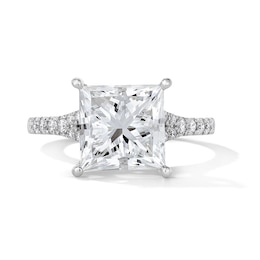 Previously Owned - 4-1/2 CT. T.W. Princess-Cut Lab-Grown Diamond Split Shank Engagement Ring in 14K White Gold (F/SI2)
