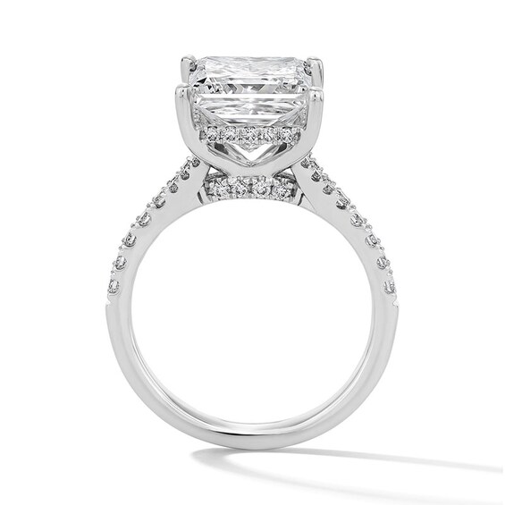Previously Owned - 4-1/2 CT. T.w. Princess-Cut Lab-Grown Diamond Split Shank Engagement Ring in 14K White Gold (F/Si2)