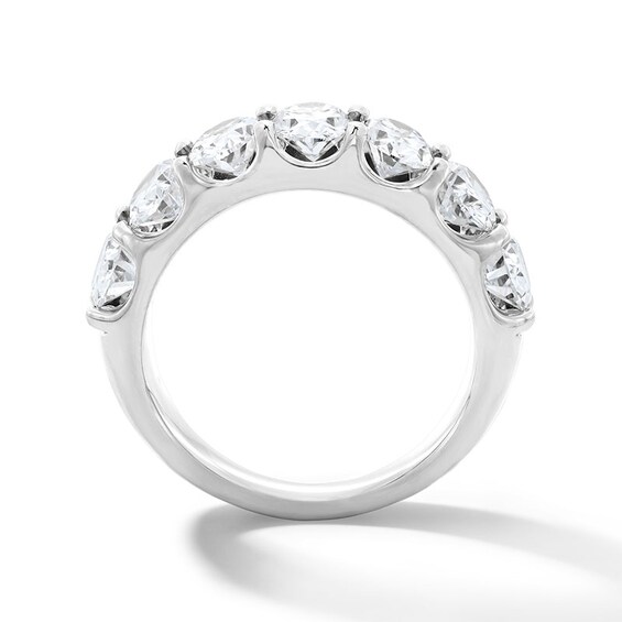 Previously Owned - 3 CT. T.w. Oval Lab-Grown Diamond Seven Stone Anniversary Band in 14K White Gold (F/Si2)
