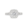 Thumbnail Image 4 of Previously Owned - 1-1/2 CT. T.W. Lab-Grown Diamond Cushion Frame Split Shank Engagement Ring in 14K White Gold (G/SI2)