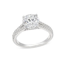 Previously Owned - 2-1/3 CT. T.W. Lab-Grown Diamond Split Shank Engagement Ring in 14K White Gold (I/SI2)