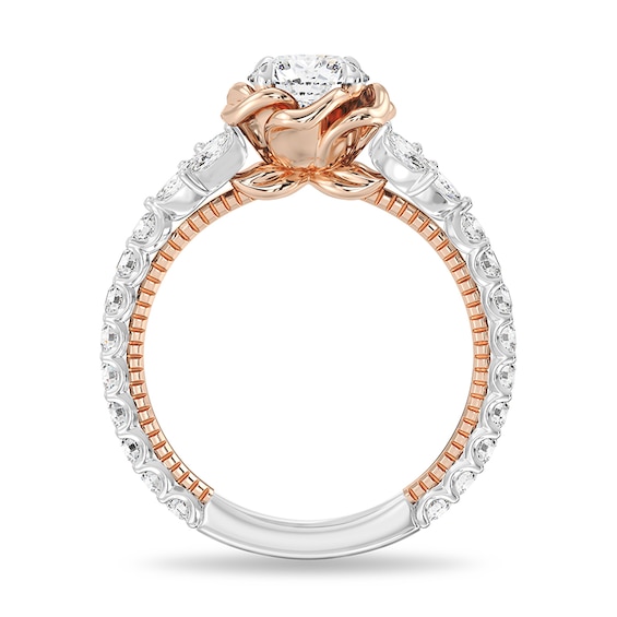 Previously Owned - Enchanted Star Belle 1-3/4 CT. T.w. Lab-Grown Diamond Rose Frame Engagement Ring in 14K Two-Tone Gold