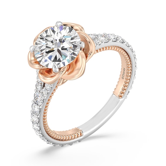 Previously Owned - Enchanted Star Belle 2-3/4 CT. T.w. Lab-Grown Diamond Rose Engagement Ring in 14K Two-Tone Gold