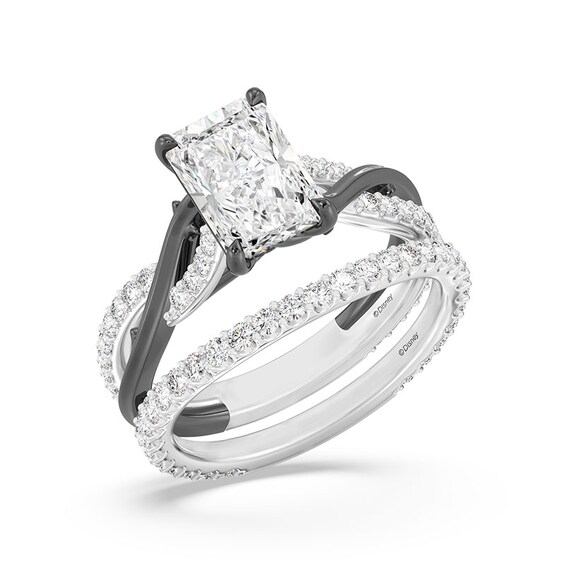 Previously Owned - Enchanted Star Villains Maleficent 2-1/4 CT. T.w. Radiant Lab-Grown Diamond Ring in White Gold