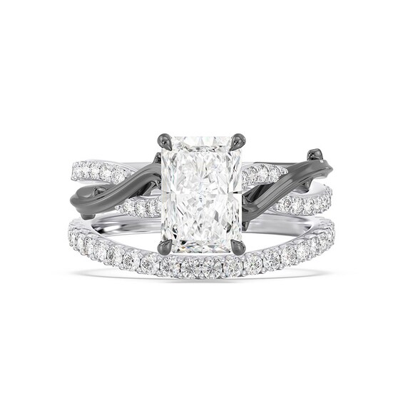 Previously Owned - Enchanted Star Villains Maleficent 2-1/4 CT. T.w. Radiant Lab-Grown Diamond Ring in White Gold