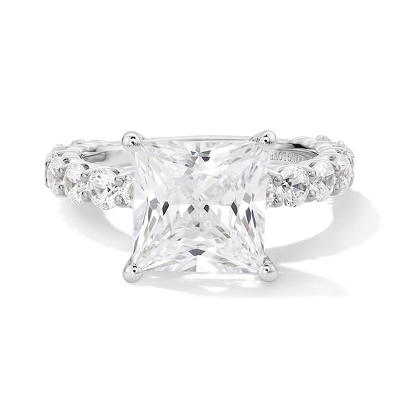 Previously Owned - Vera Wang Love Collection 5-1/2 Ctw. Princess-Cut Lab-Grown Diamond Engagement Ring in 14K White Gold
