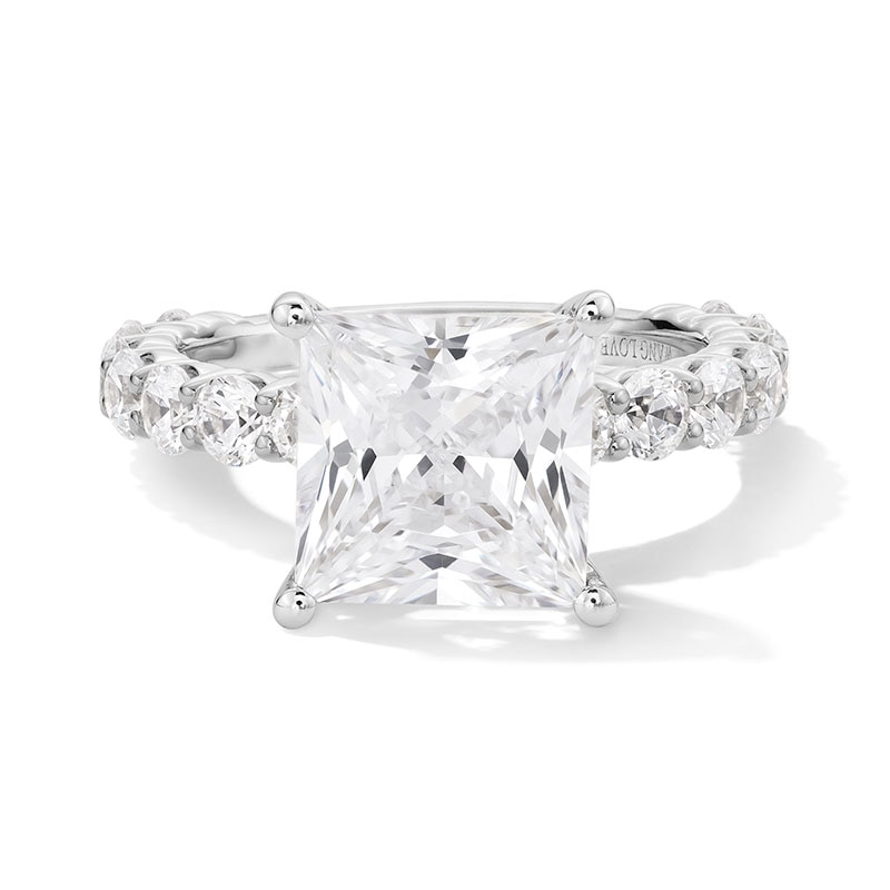 Main Image 1 of Previously Owned - Vera Wang Love Collection 5-1/2 CTW. Princess-Cut Lab-Grown Diamond Engagement Ring in 14K White Gold