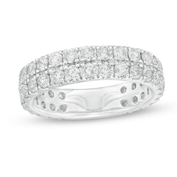 Previously Owned - 2 CT. T.w. Diamond Double Row Band in 14K White Gold