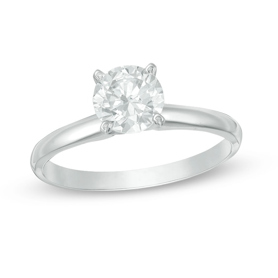 Previously Owned - 1 CT. Diamond Solitaire Engagement Ring in 10K White Gold (K/I3)