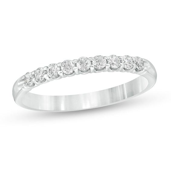 Previously Owned - 1/4 CT. T.w. Diamond Nine Stone Wedding Band in Platinum (G/Vs2)