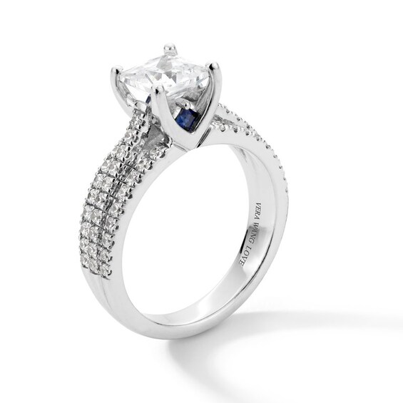 Previously Owned - Vera Wang Love Collection 2 CT. T.w. Princess-Cut Diamond Engagement Ring in 14K White Gold (I/Si2)