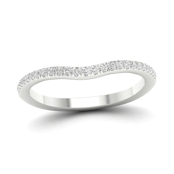 Previously Owned - Trouvaille Collection 1/8 CT. T.w. DeBeers®-Graded Diamond Contour Anniversary Band in Platinum