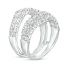 Thumbnail Image 2 of Previously Owned - 2 CT. T.W. Diamond Double Row Contour Solitaire Enhancer in 14K White Gold