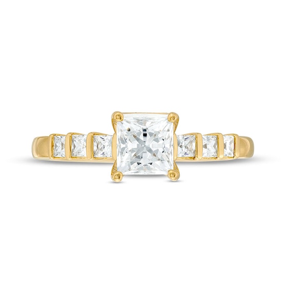 Previously Owned - Vera Wang Love Collection 1 CT. T.w. Princess-Cut Diamond Engagement Ring in 14K Gold