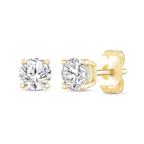 Previously Owned - 1/2 CT. T.w. Diamond Solitaire Stud Earrings in 10K Gold (J/I3)
