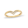 Thumbnail Image 1 of Previously Owned - 1/8 CT. T.W. Diamond Graduated Chevron Anniversary Band in 10K Gold