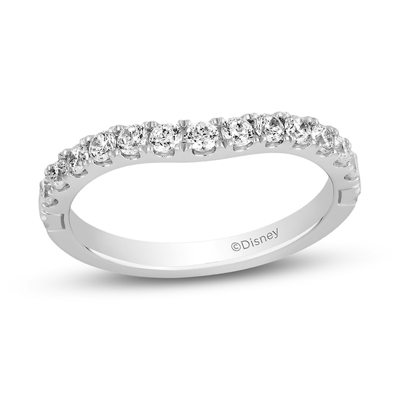 Previously Owned - Enchanted Disney Majestic Princess 1/2 CT. T.w. Diamond Contour Anniversary Band in 14K White Gold