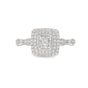 Thumbnail Image 3 of Previously Owned - 1/4 CT. T.W. Princess-Cut Diamond Double Frame Vintage-Style Engagement Ring in 10K White Gold