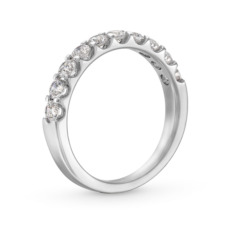 Main Image 2 of Previously Owned - 7/8 CT. T.W. Diamond Ten Stone Anniversary Band in 10K White Gold