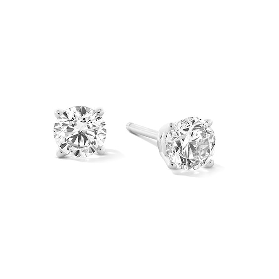 Previously Owned - 1/2 CT. T.w. Diamond Solitaire Stud Earrings in 10K White Gold