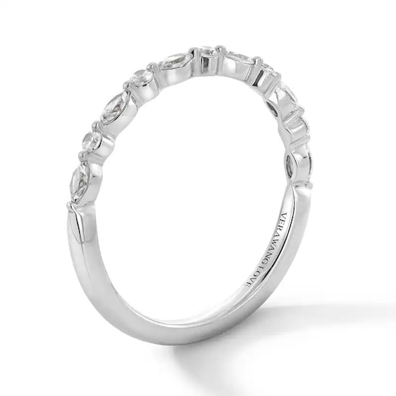 Previously Owned - Vera Wang Love Collection 1/4 CT. T.w. Diamond Alternating Anniversary Band in 14K White Gold