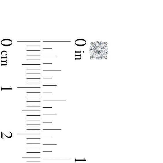 Previously Owned - 1/2 CT. T.w. Lab-Grown Diamond Solitaire Stud Earrings in 14K White Gold (F/Si2)