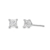 Thumbnail Image 1 of Previously Owned - 1/2 CT. T.W. Princess-Cut Lab-Grown Diamond Solitaire Stud Earrings in 14K White Gold (F/SI2)