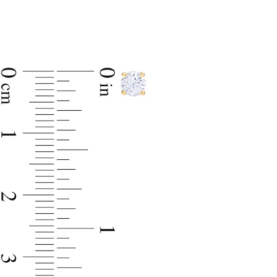 Previously Owned - 1/2 CT. T.w. Lab-Grown Diamond Solitaire Stud Earrings in 14K Gold (F/Si2)
