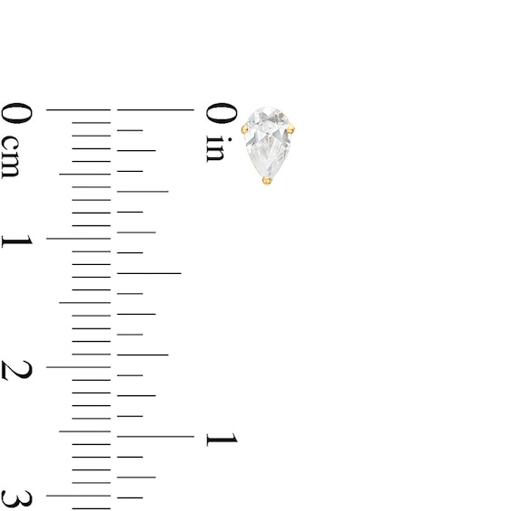 Previously Owned - 1/2 CT. T.w. Pear-Shaped Lab-Grown Diamond Solitaire Stud Earrings in 14K Gold (F/Si2)