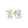 Thumbnail Image 1 of Previously Owned - 1/2 CT. T.W. Oval Lab-Grown Diamond Solitaire Stud Earrings in 14K Gold (F/SI2)