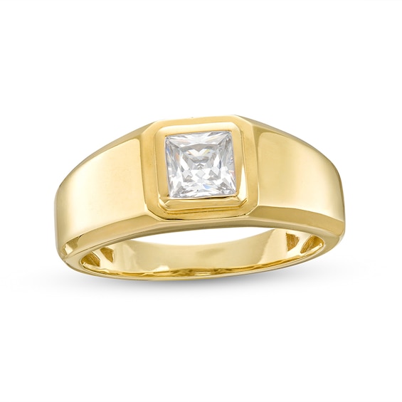 Previously Owned - 1 CT. T.w. Square-Cut Lab-Grown Diamond Solitaire Wedding Band in 14K Gold (F/Vs2)